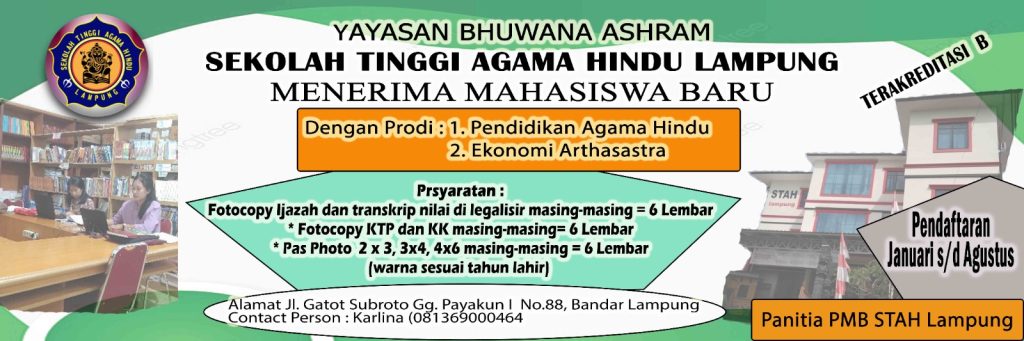 Penerimaan Mahasiswa Baru STAH Lampung Tahun Ajaran 2023/2024